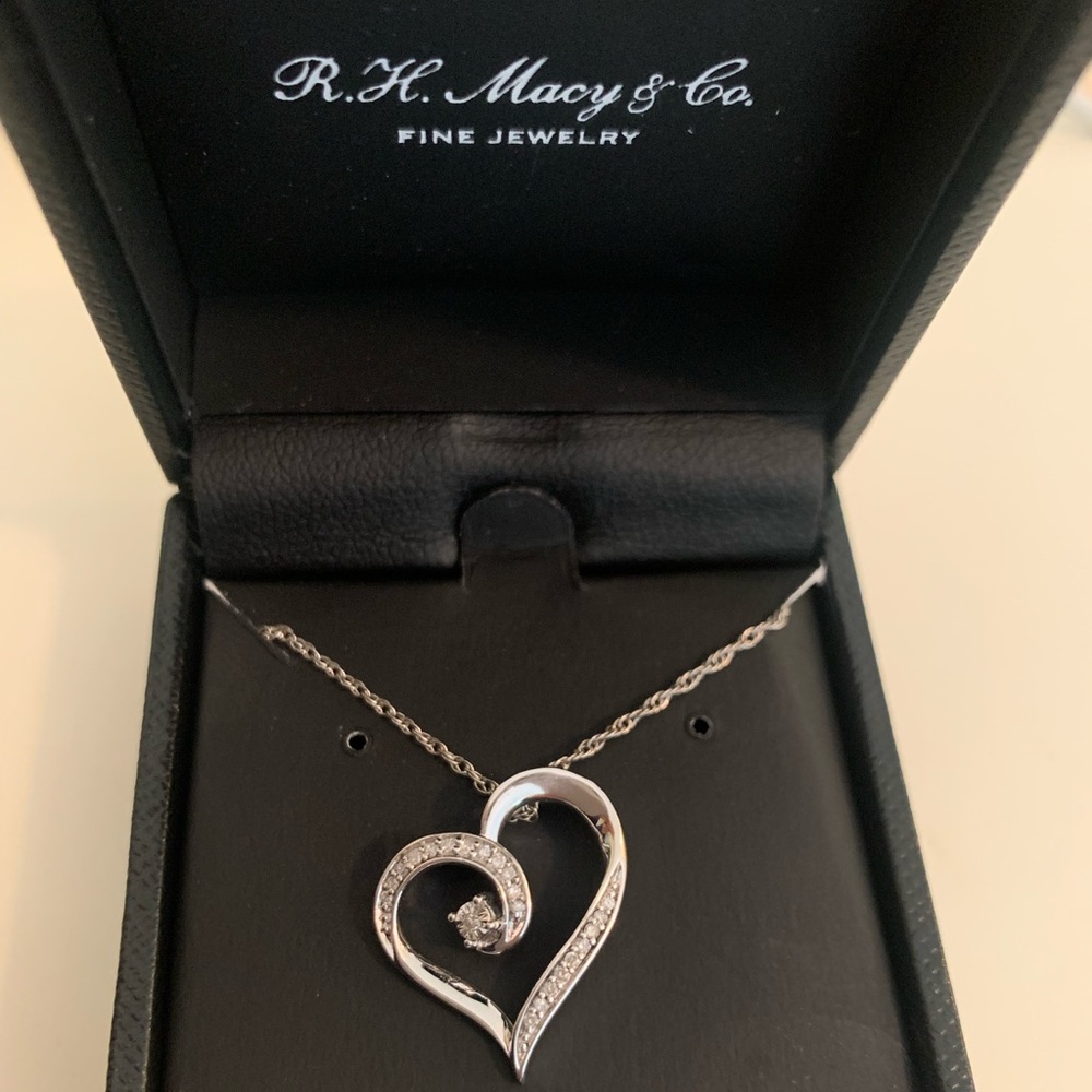 Macy’s Diamond Heart Pendant Necklace